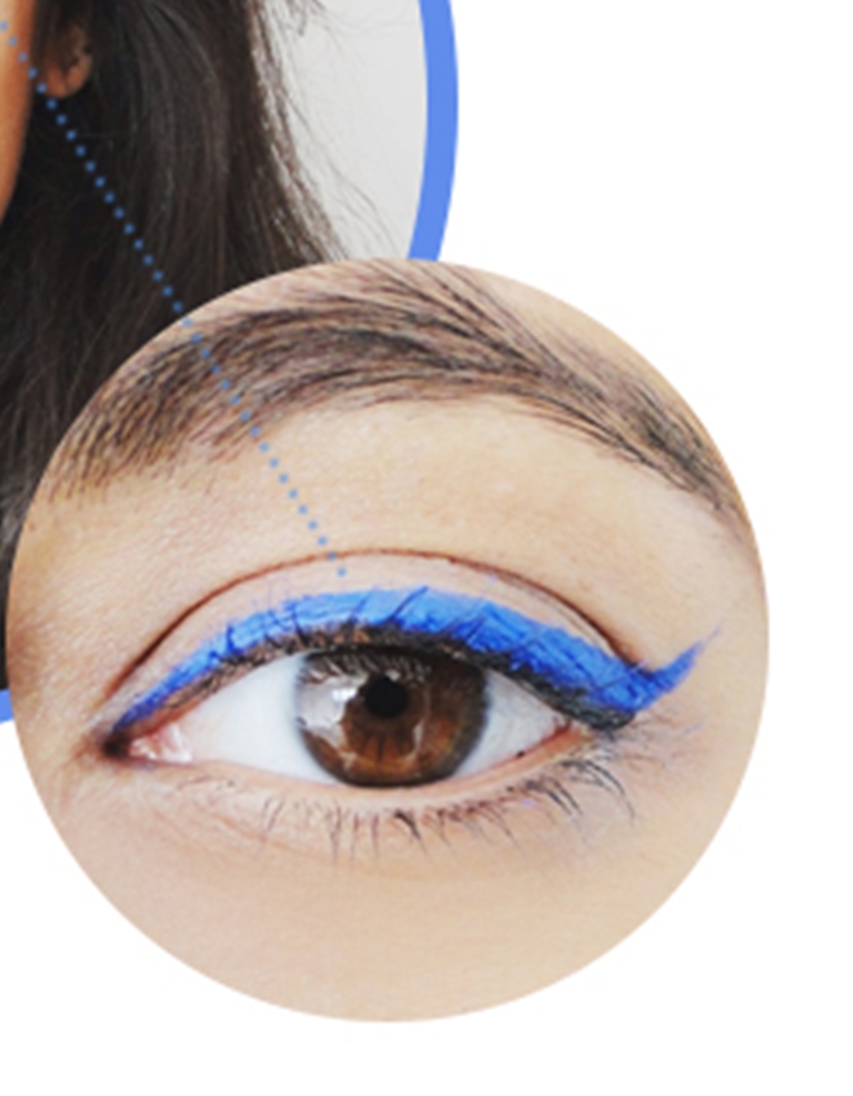 How to Apply Electric Blue Liner and Mascara